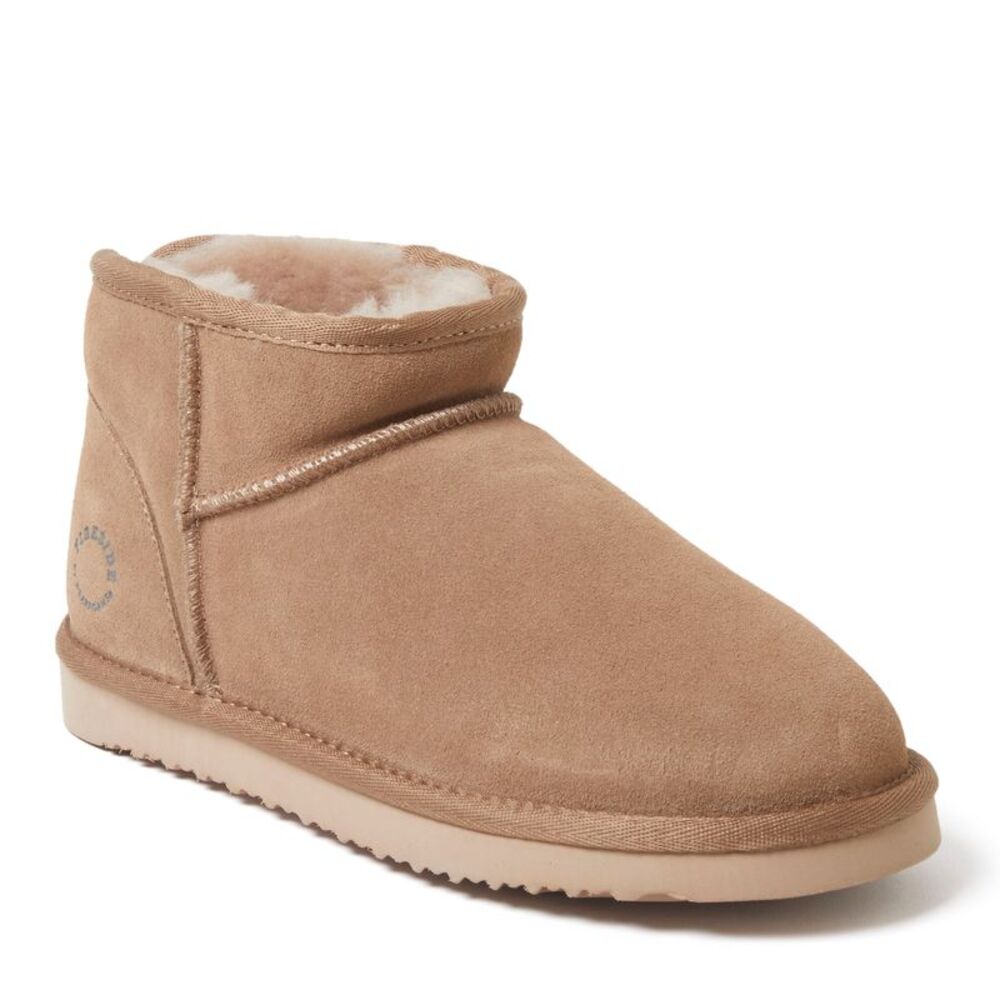Fireside by Dearfoams Women's Riverland Genuine Shearling Micro Bootie